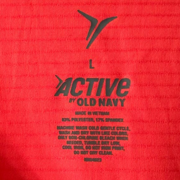 Old Navy Active Bright Orange Strappy Workout Tank With Drawstring Hem - Picture 3 of 6